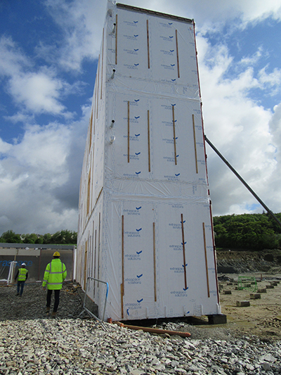 tyvek over concrete block